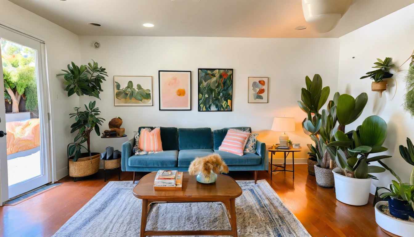 A welcoming, well-furnished garage converted into a cozy Airbnb, located near famous landmarks and beaches in Los Angeles.