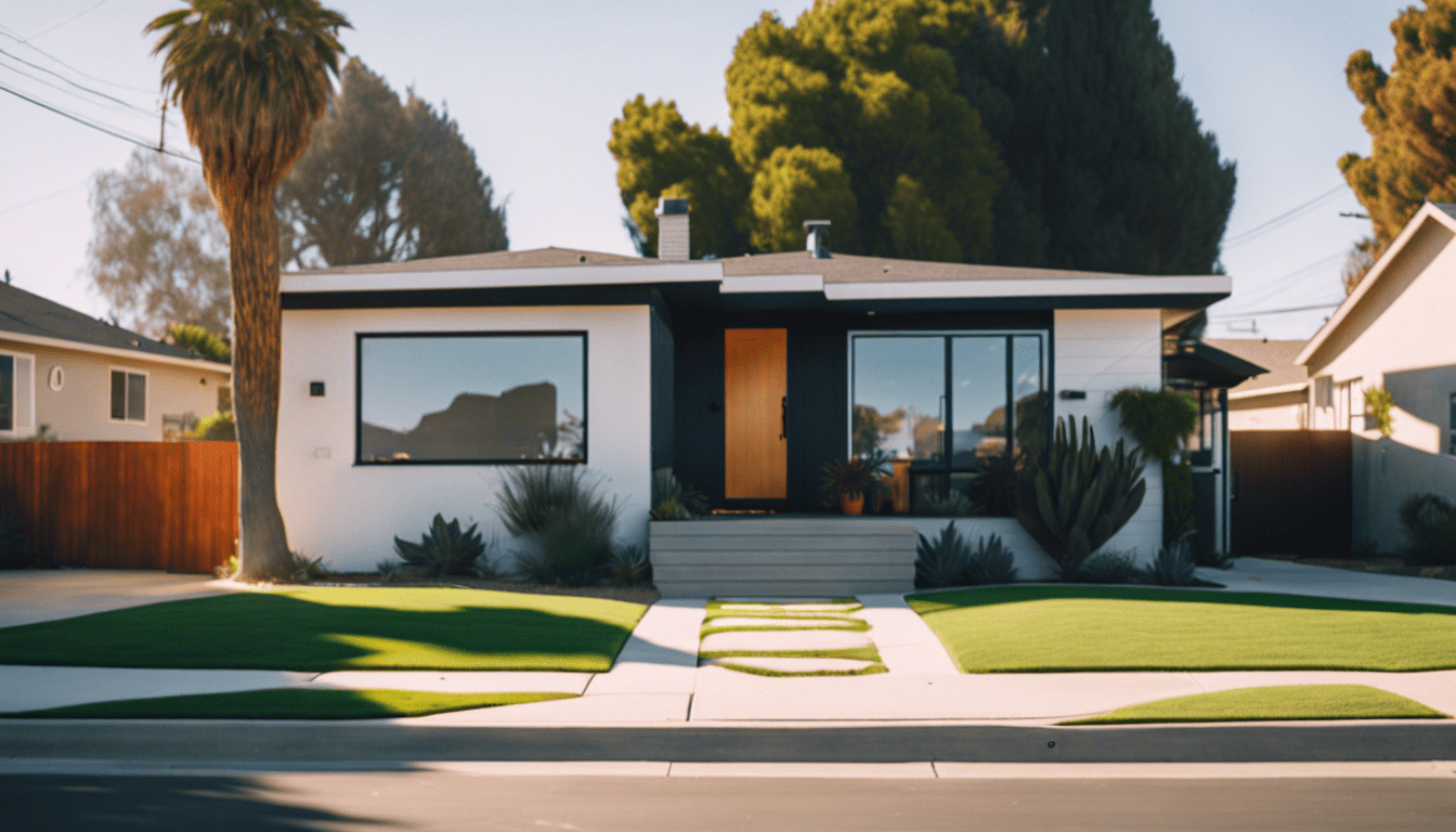 Modern ADU in suburban Van Nuys landscape