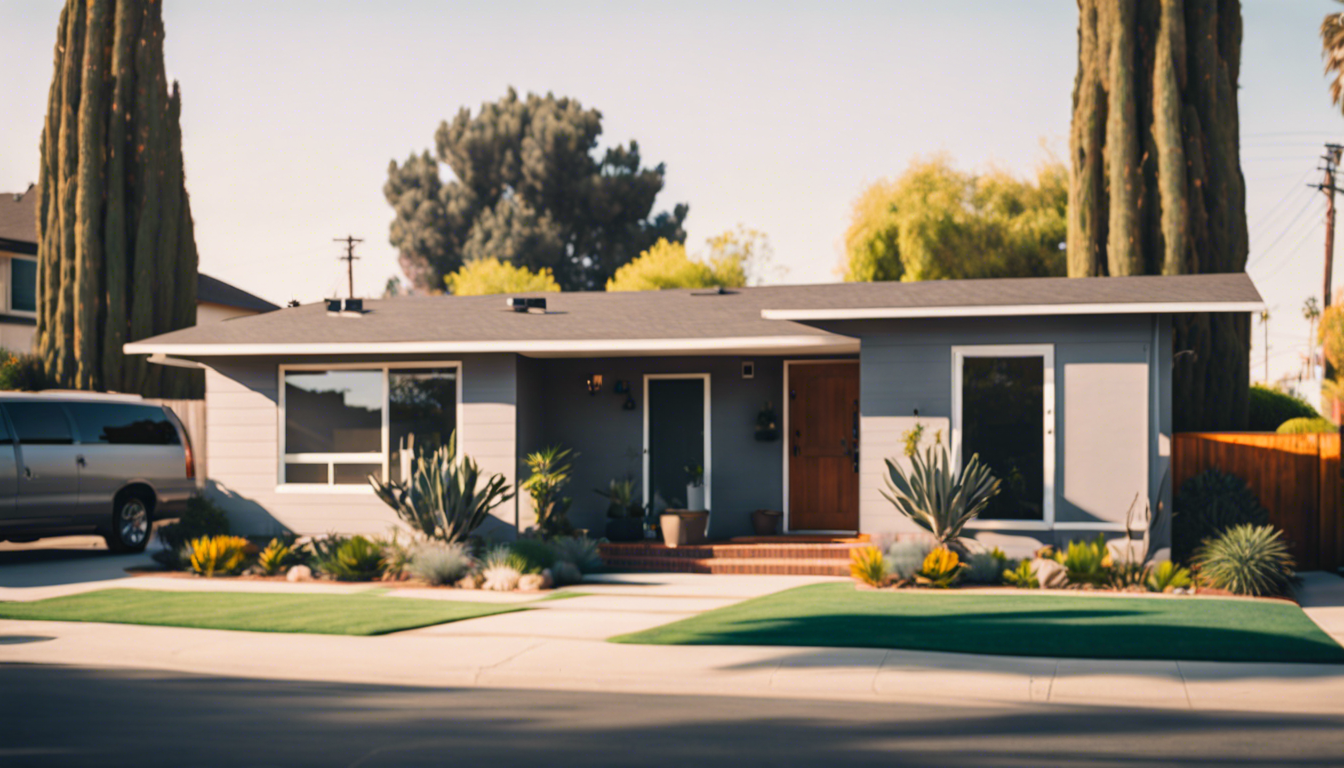 Modern ADU in suburban Van Nuys landscape